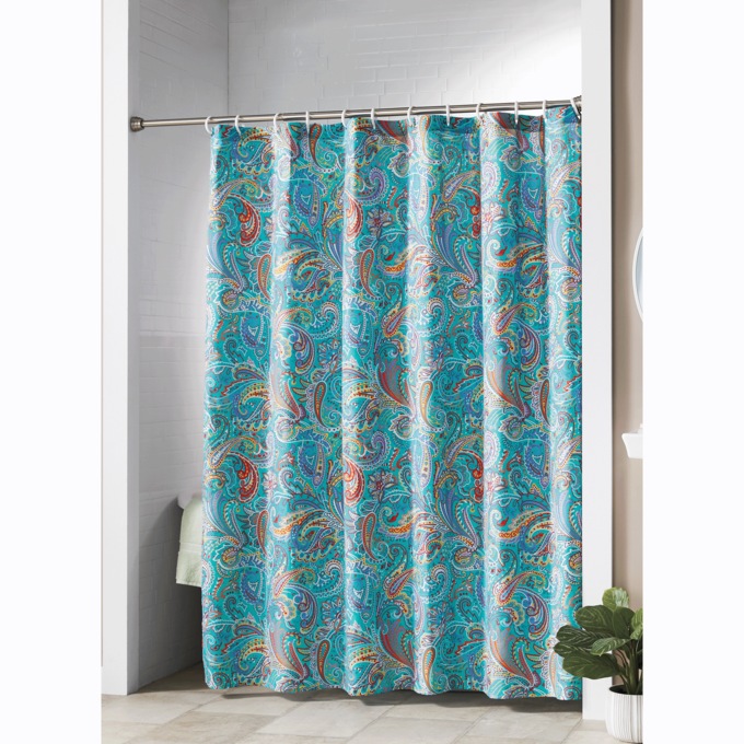 Color Connection Paisley Shower Curtain, , large