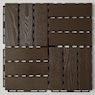 Set of 8 Outdoor Wood Patio Tiles, , large