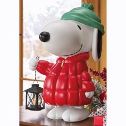 LED Snoopy Standing Greeter Figurine, , large