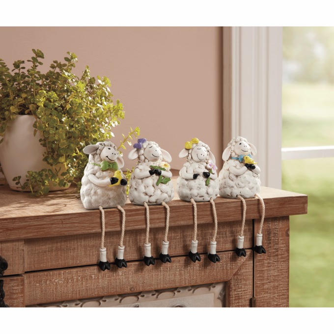4-Piece Lamb Shelf Sitters, , large