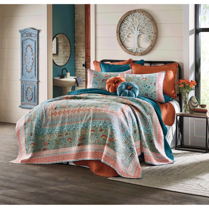 Anita Oversized Hand-Pieced Reversible Quilt &amp; Sham, , large
