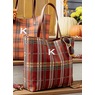 Personalized Harvest Plaid Tote, , large