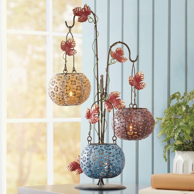 Tiered Metal Harvest Lantern, , large