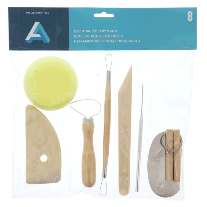 8-Piece Essential Pottery Tool Set, , large