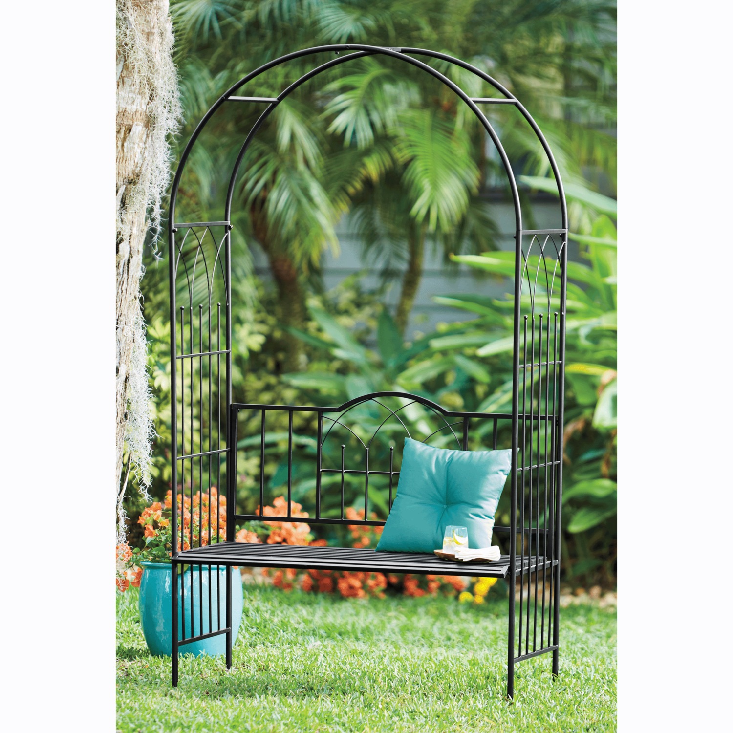 Garden Bench With Arch Montgomery Ward