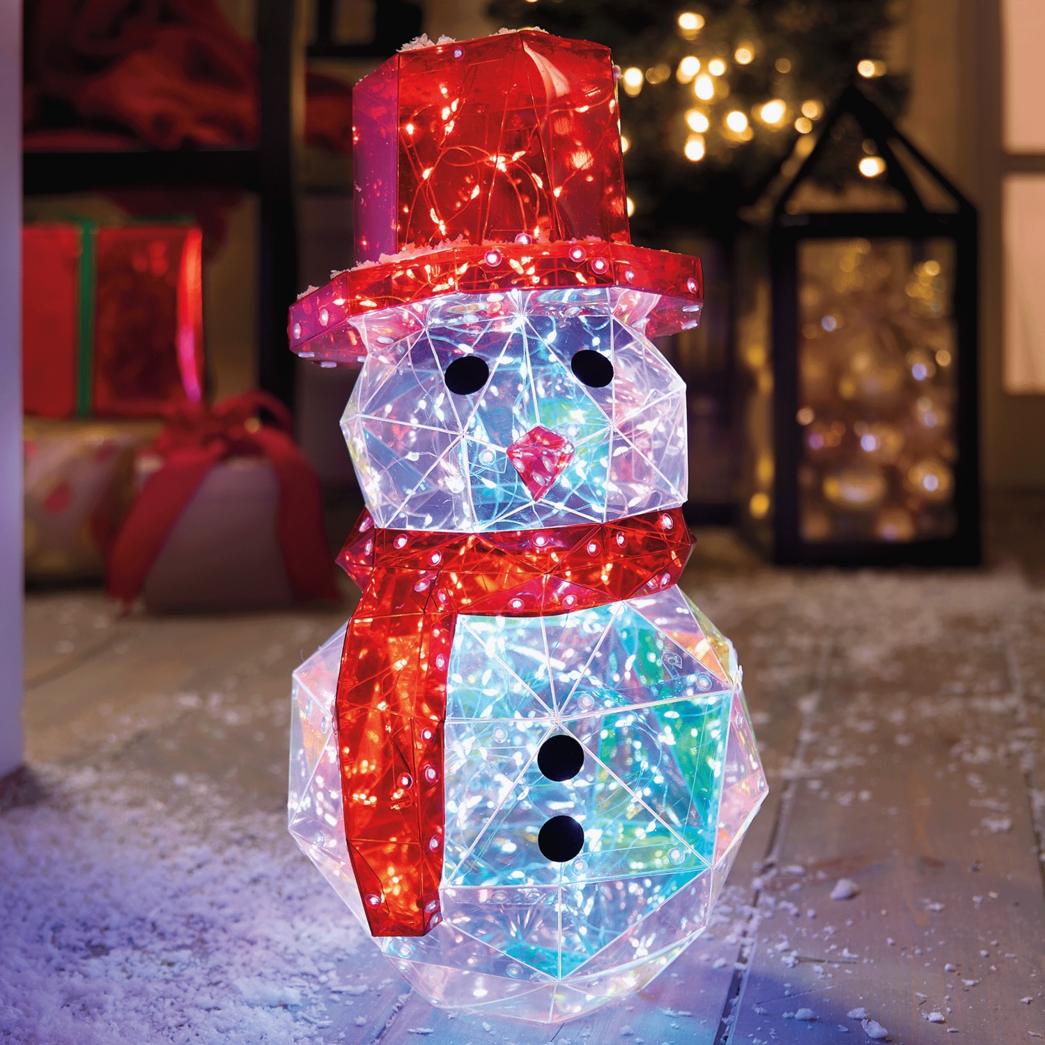 Lit Holographic Snowman | Montgomery Ward