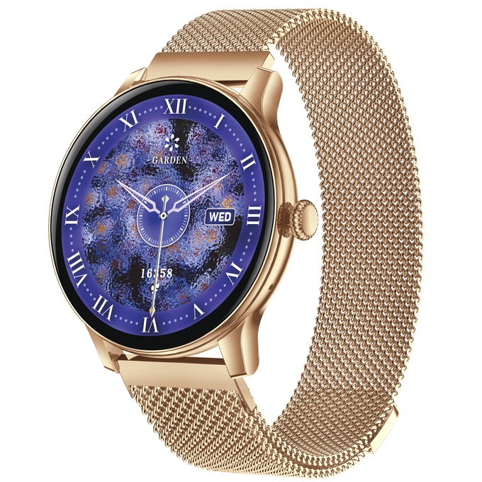 IG Round Smartwatch, Gold, large