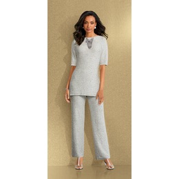 Sequin Embellished Top and Pant, , large