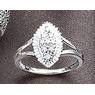 Diamond Marquise Cluster Ring, , large
