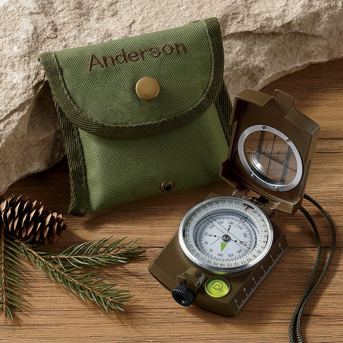 Compass with Personalized Pouch & Belt Loop, , large