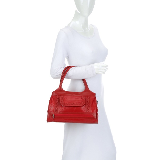Leather Bag with Wallet and Umbrella, , large