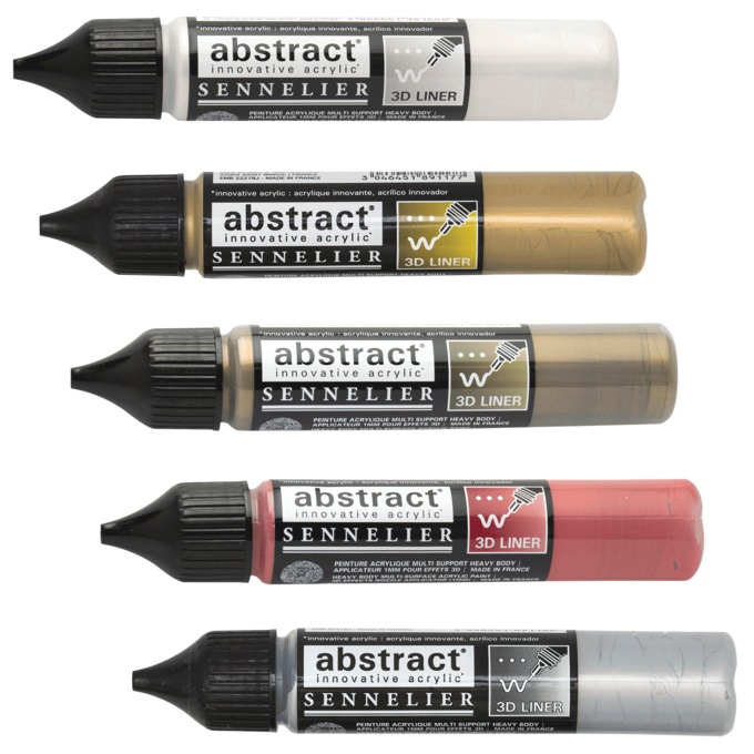 Sennelier Abstract Metallic 5-Color Liner Set, , large