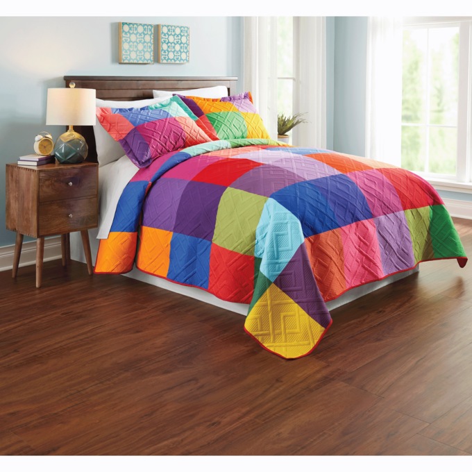 Color Connection® Solid Quilt, Colorblock, large