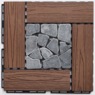 Set of 8 Outdoor Wood Patio Tiles, , large