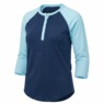 Women's Cotton Henley Baseball Top, , large