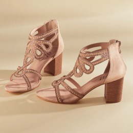 Midnight Velvet Embellished Gladiator, , large