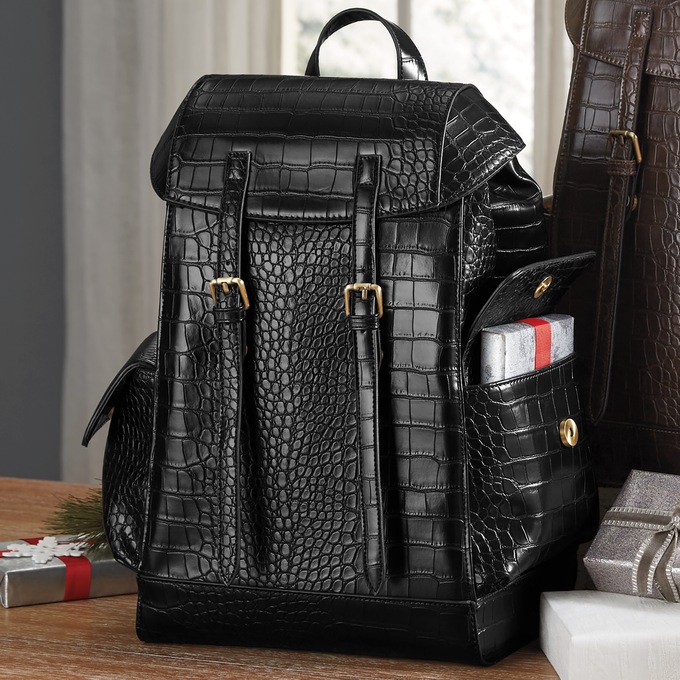 Faux-Croco Backpack, , large