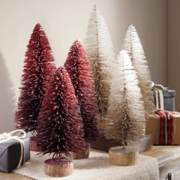 Set of 3 Ombre Bottlebrush Trees, , large