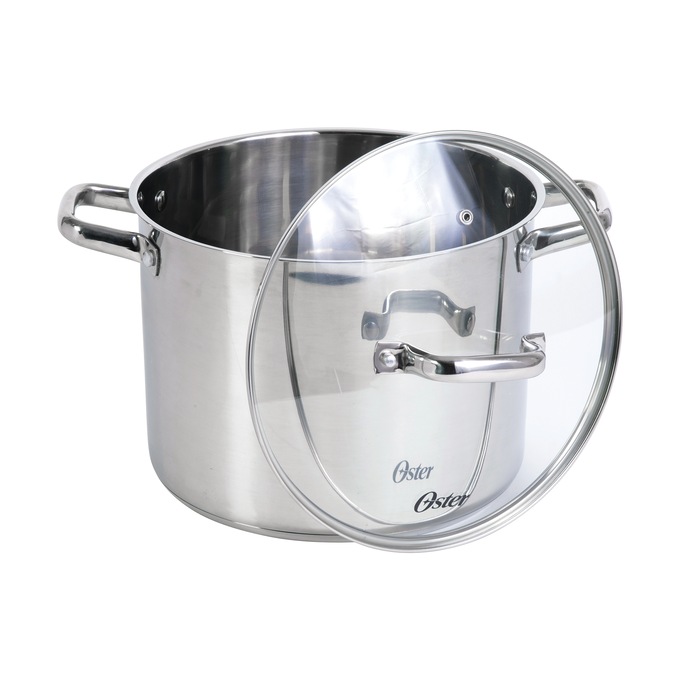 Oster Adenmore 12-Quart Stainless Stock Pot with Lid, , large