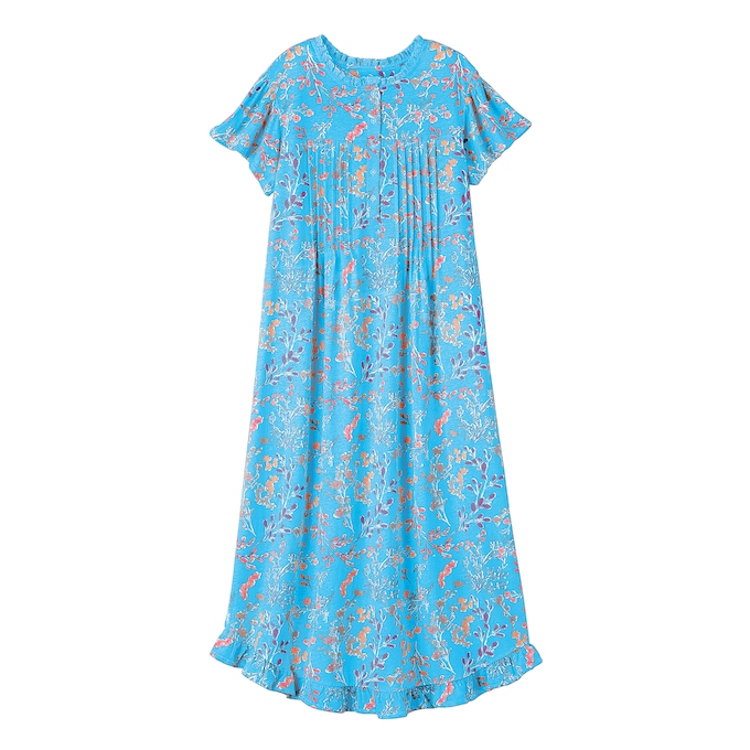 Knit Gown With Embroidery, , large