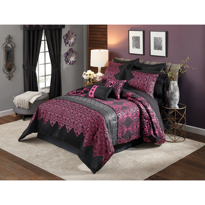 Kismet Woven Jacquard Comforter Set, 10 Pieces, , large
