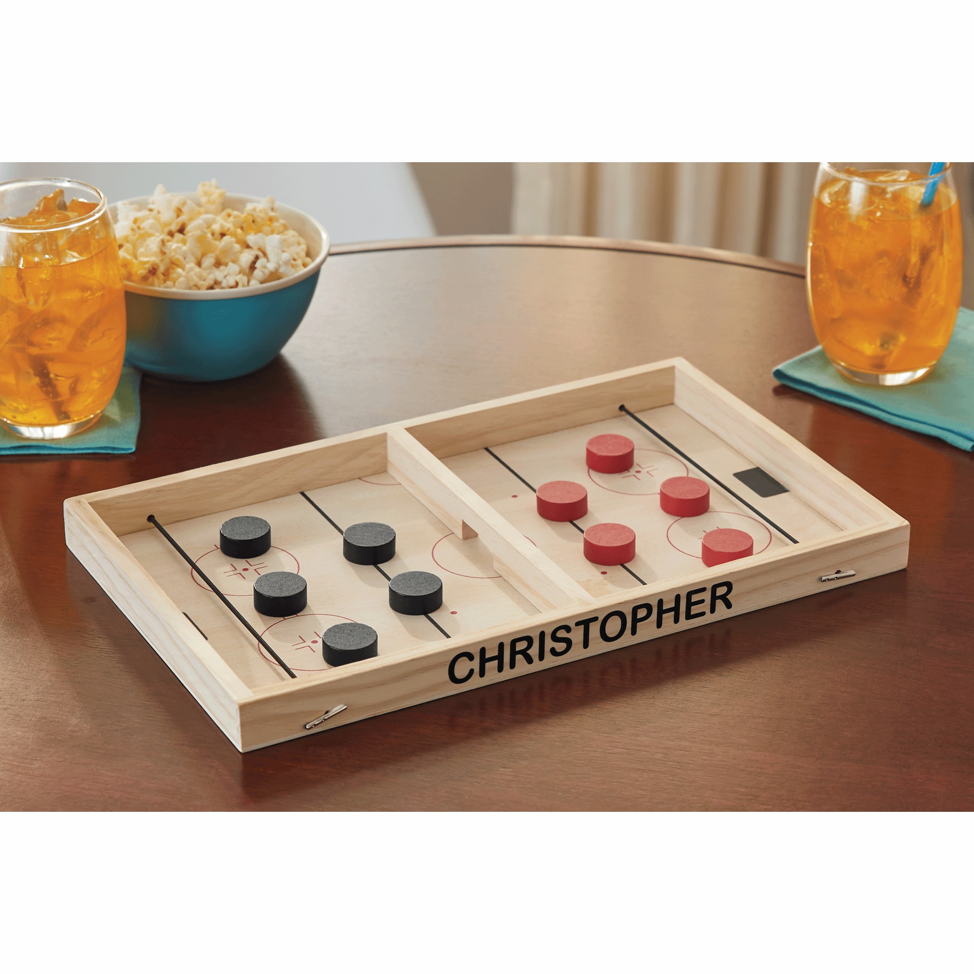 Personalized Wood Tabletop Hockey, , large
