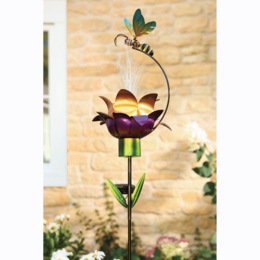 Solar 42" Flower Bee Stake, , large
