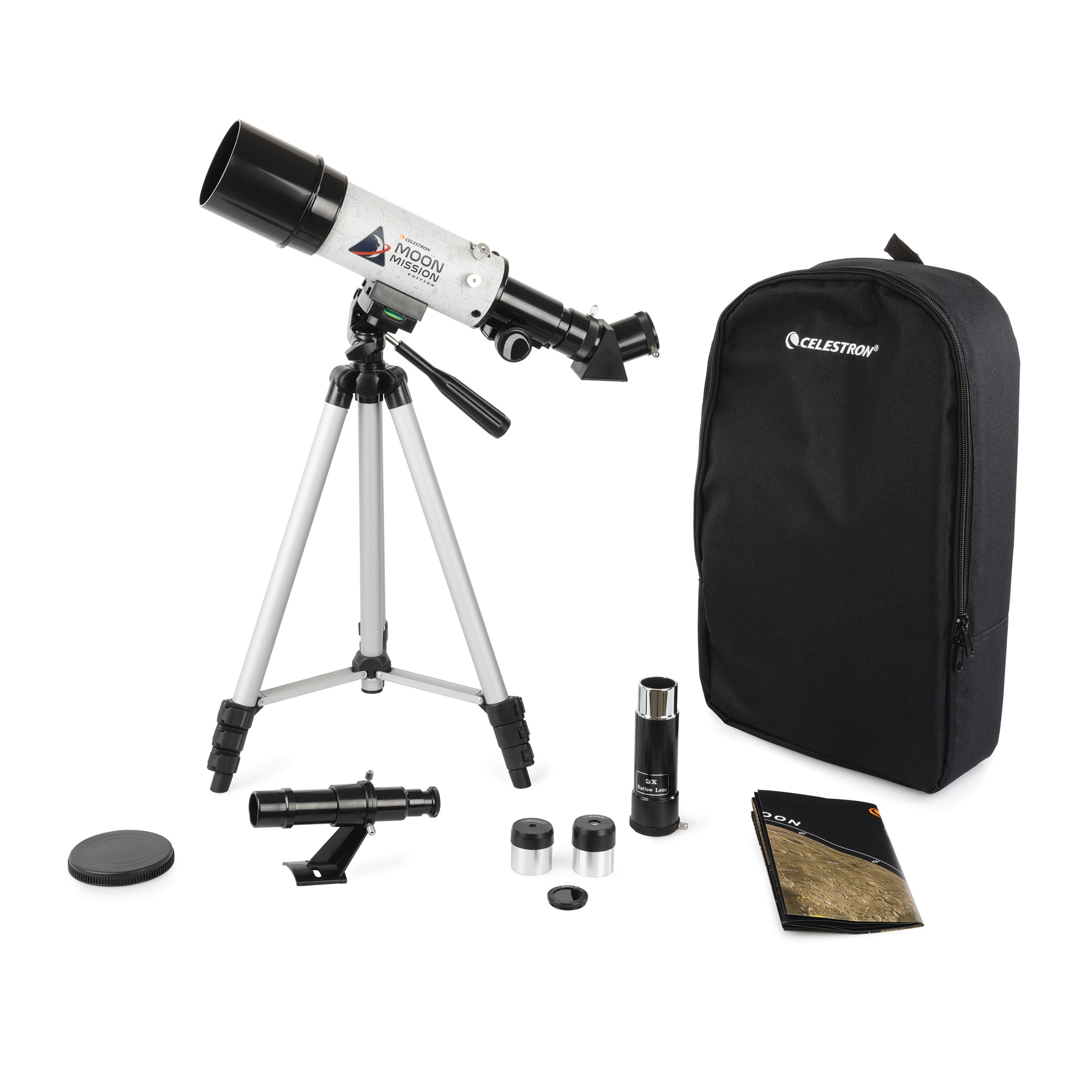 Personalized Moon Mission Travel Scope 60 Telescope, Black, large