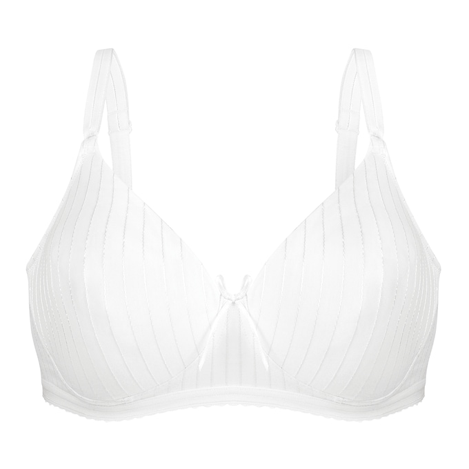 Bestform&reg; Striped Wireless Cotton Bra, , large