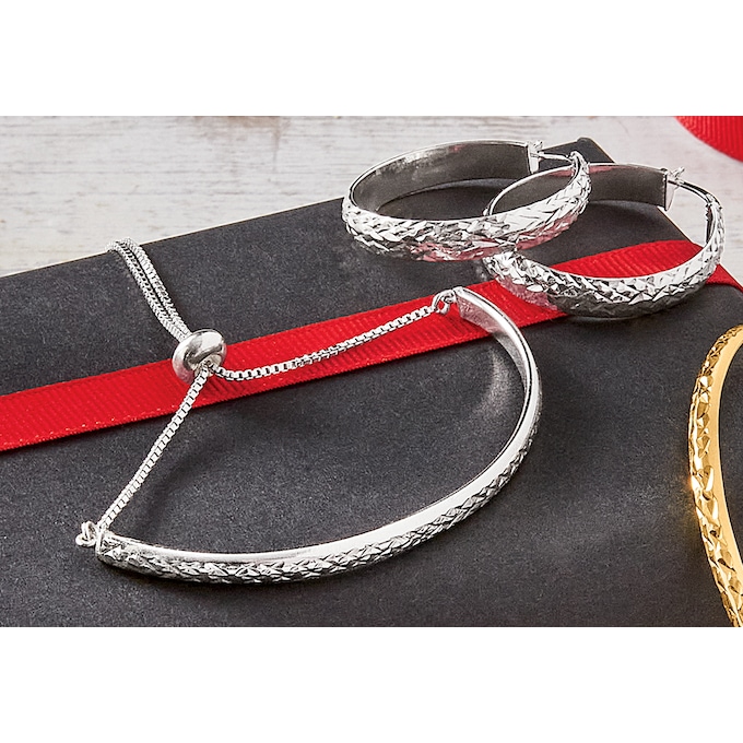 Hoop and Bracelet Set, , large