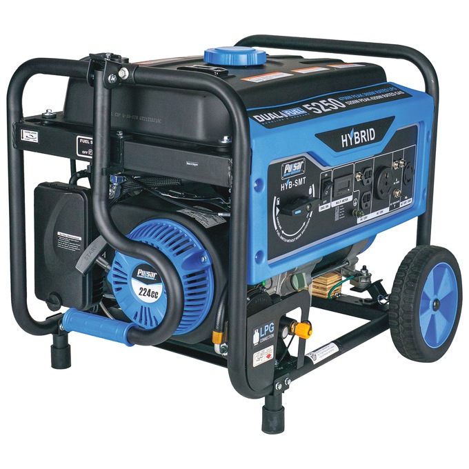 Pulsar 5250W/4250W Dual-Fuel Generator, Blue, large
