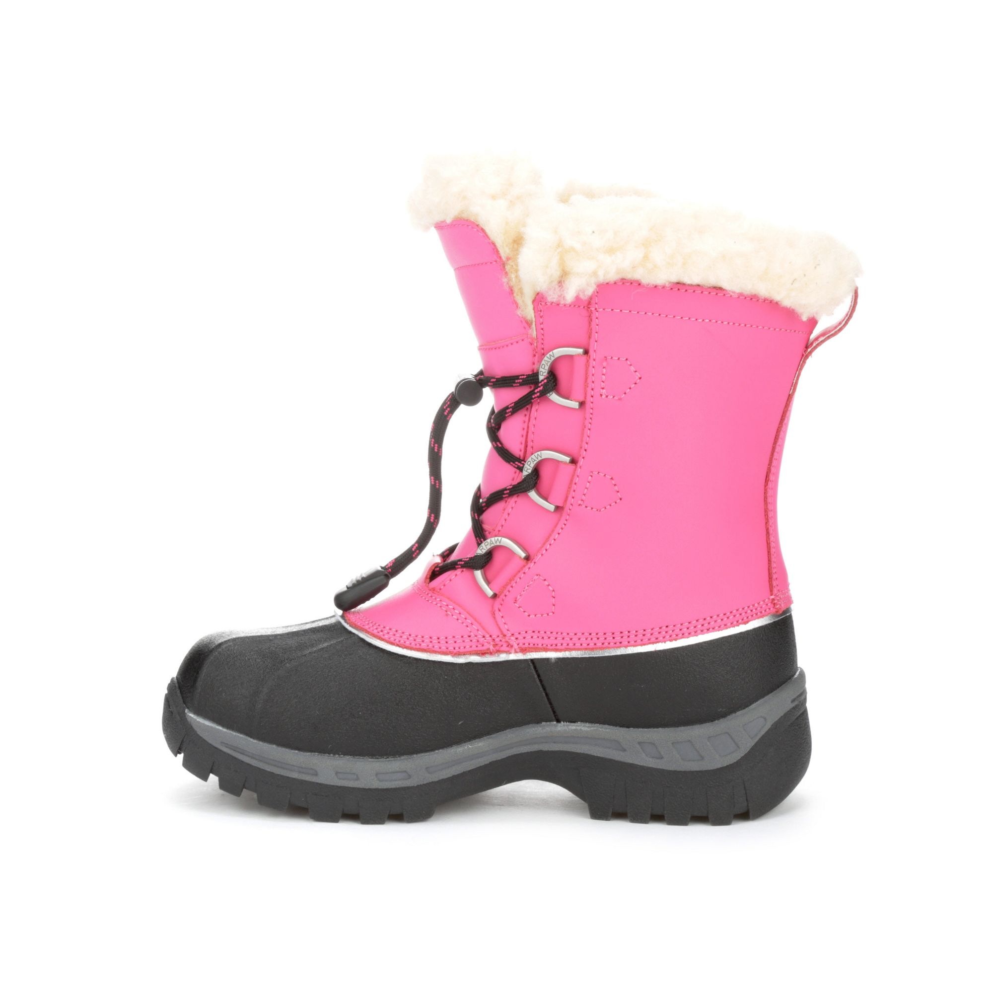pink bearpaw fur boots