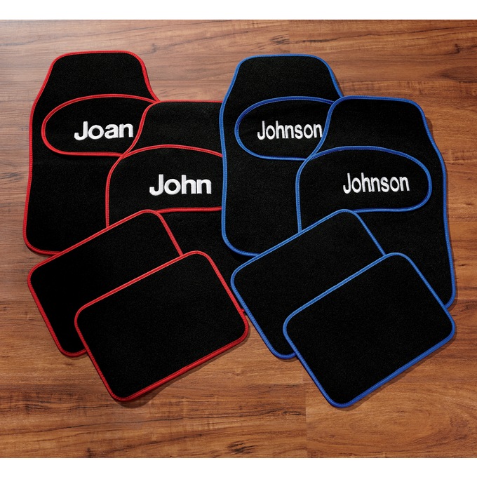 4-Piece Personalized Car Mat Set, , large