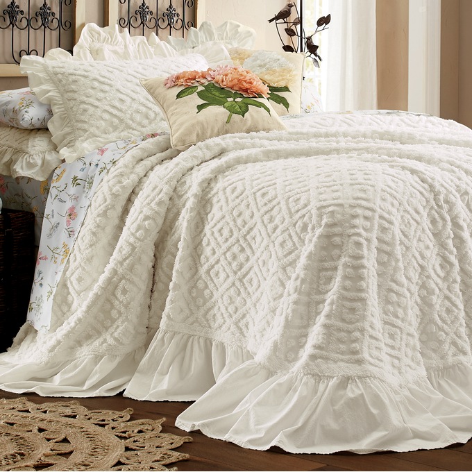 Emily Floral Chenille Bedspread