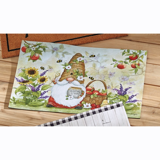 Bee Happy Gnome Matmate, , large