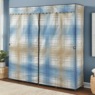 Scalloped Curtain Storage Wardrobe, Plaid, large