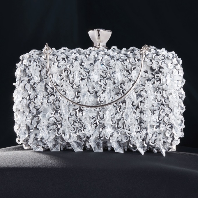 Bead and Sequin Clutch, , large