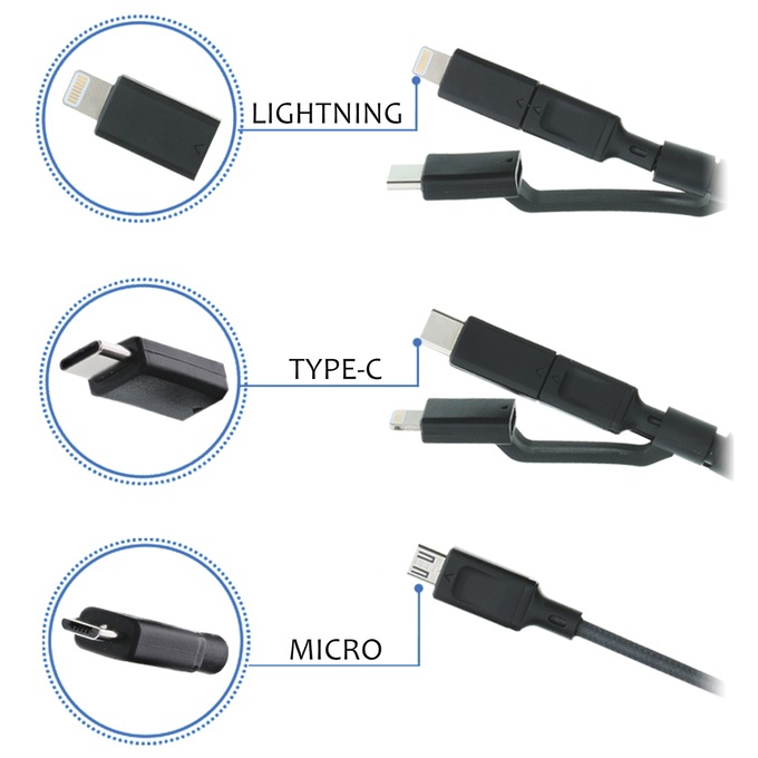 Xtreme 3-in-1 Charging Cable, , large