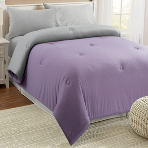 Heathered Jersey Comforter, , large
