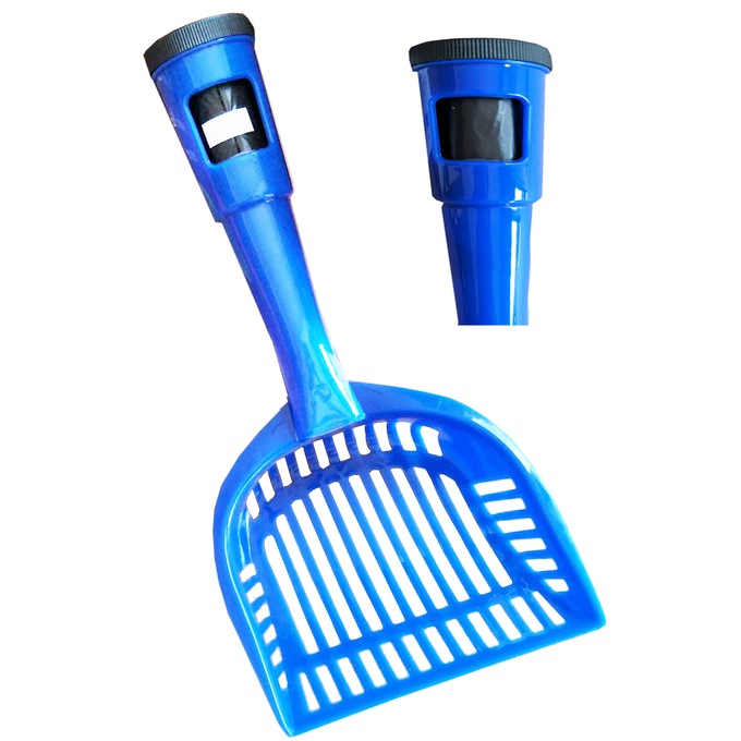 Pet Life Poopin Scoopin Pooper Scooper with Built-In Waste Bag Holder, , large