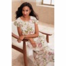 Makenzie Flowy Maxi Dress with Floral Pattern and Flutter Sleeves, , large