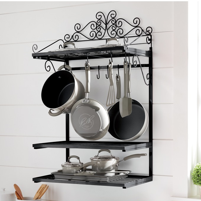 Wall Mounted Scroll Pot Rack Montgomery Ward