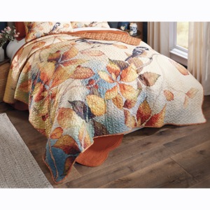 Autumnal Birds Oversized Quilt, , large