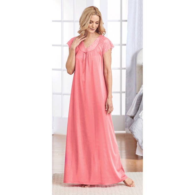 Tricot Gown with Lace, , large