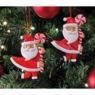 Set of 2 Santa Ornaments, , large