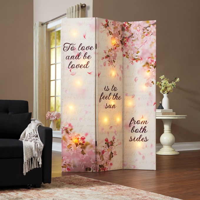 Lit Romantic Paris Reversible Room Screen, , large