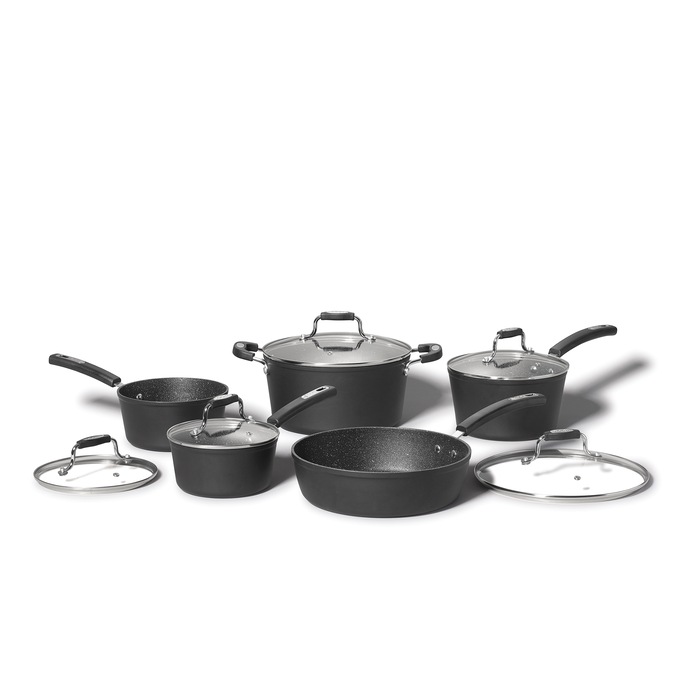 The Rock 10-pc. Forged Aluminum Cookware Set, , large
