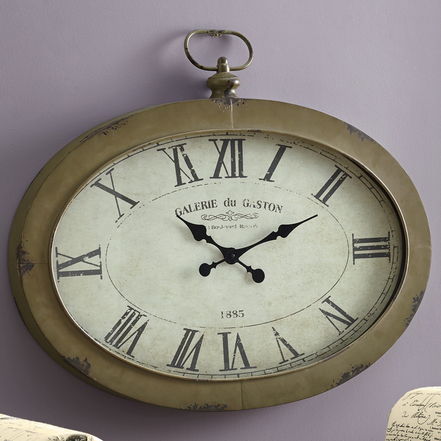 Oval wall clock large