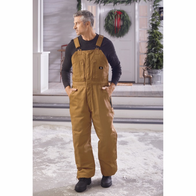 Dickies Sanded Duck Insulated Bib Overalls, , large