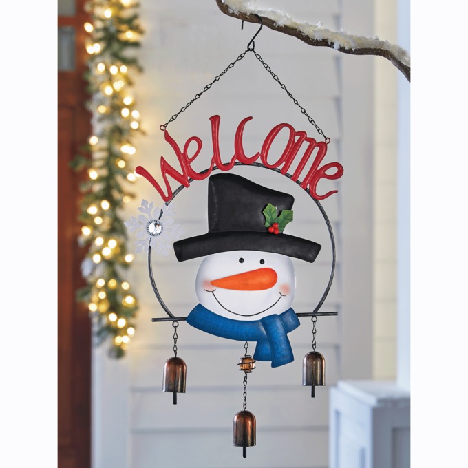 Welcome Snowman Wind Chime, , large